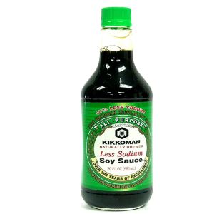 KIKKOMAN - NATURALLY BREWED LESS SODIUM SOY SAUCE ALL PURPOSE (20FL OZ)