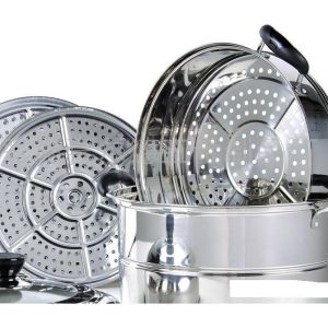 Fan Palm Ware - Stainless Steel Steamer with Tempered Glass Lid 32CM