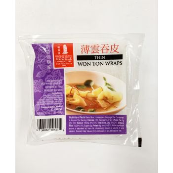 NEW HONG KONG NOODLE COMPANY - THIN WONTON WRAPS (1LB) 